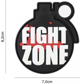 Gumiran našitek / 3D Patch - Fight zone