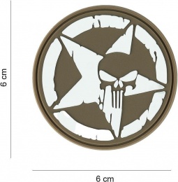 Gumiran našitek / 3D Patch - Punisher allied star