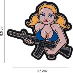 Gumiran našitek / 3D Patch - Tactical girl