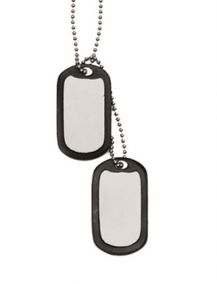 Vojaške ploščice US Dog Tags z gumirano zaščito