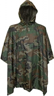 Pončo-US Rip Stop camo WOODLAND