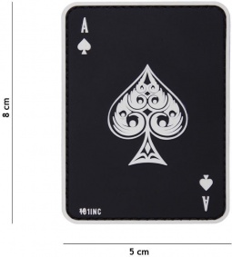 Gumiran našitek / 3D Patch - Ace of spades